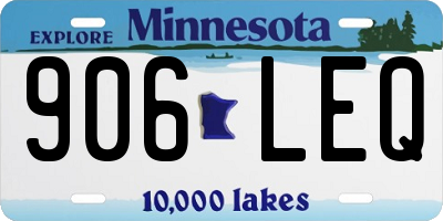 MN license plate 906LEQ