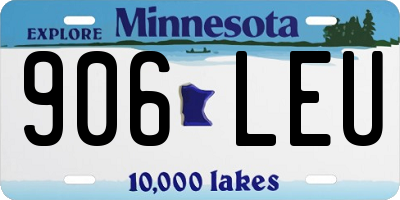 MN license plate 906LEU