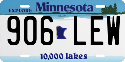 MN license plate 906LEW
