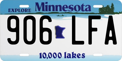 MN license plate 906LFA