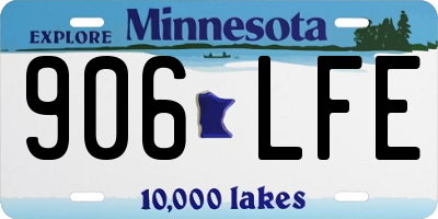 MN license plate 906LFE