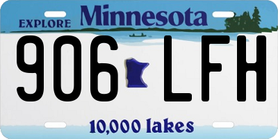 MN license plate 906LFH