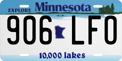 MN license plate 906LFO