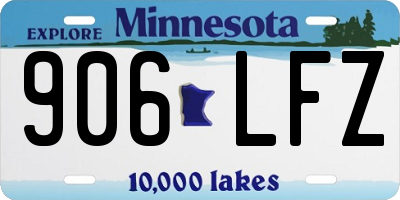 MN license plate 906LFZ