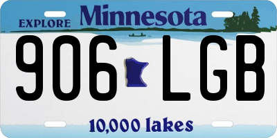MN license plate 906LGB