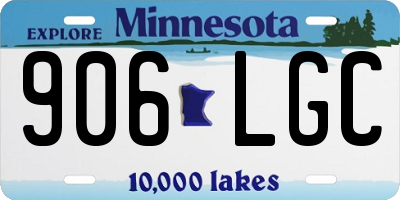 MN license plate 906LGC