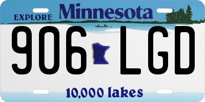 MN license plate 906LGD