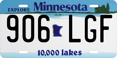 MN license plate 906LGF