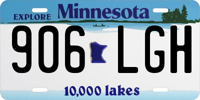 MN license plate 906LGH