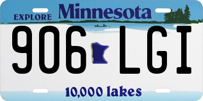 MN license plate 906LGI