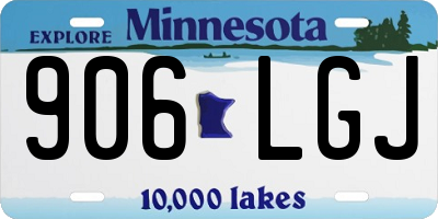 MN license plate 906LGJ