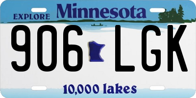 MN license plate 906LGK
