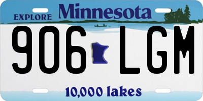 MN license plate 906LGM