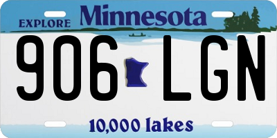 MN license plate 906LGN
