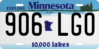 MN license plate 906LGO