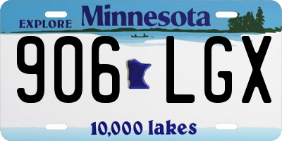 MN license plate 906LGX