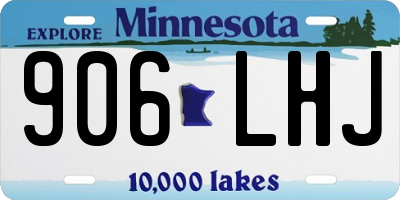 MN license plate 906LHJ