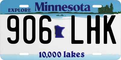 MN license plate 906LHK