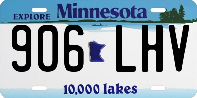 MN license plate 906LHV