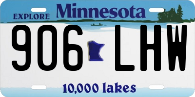 MN license plate 906LHW