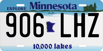 MN license plate 906LHZ
