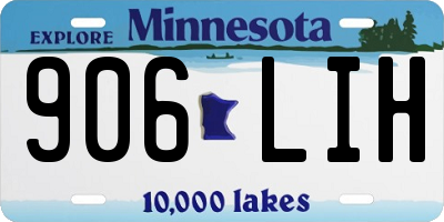 MN license plate 906LIH