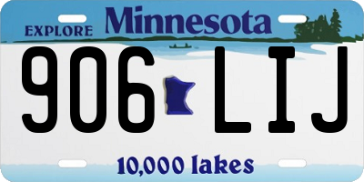 MN license plate 906LIJ