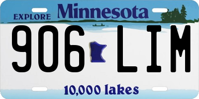 MN license plate 906LIM