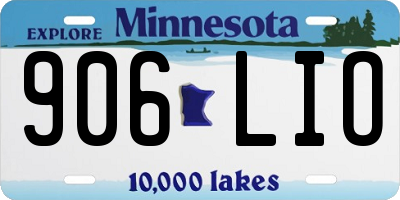 MN license plate 906LIO