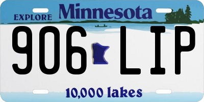 MN license plate 906LIP