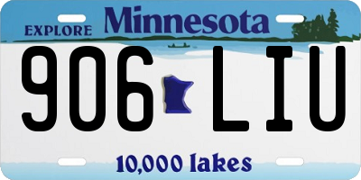 MN license plate 906LIU