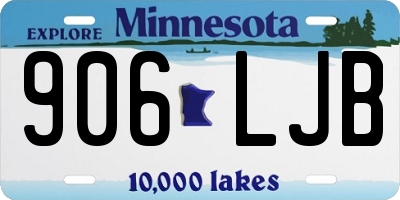 MN license plate 906LJB