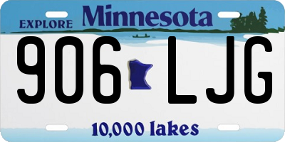 MN license plate 906LJG