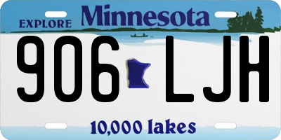 MN license plate 906LJH