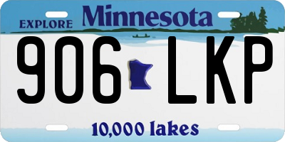 MN license plate 906LKP