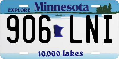 MN license plate 906LNI