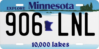 MN license plate 906LNL