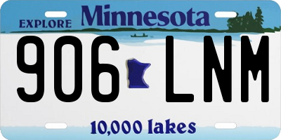 MN license plate 906LNM