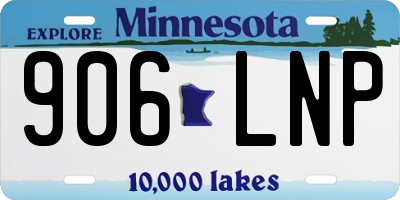 MN license plate 906LNP