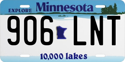 MN license plate 906LNT