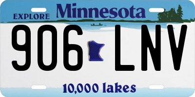 MN license plate 906LNV