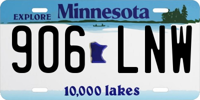 MN license plate 906LNW