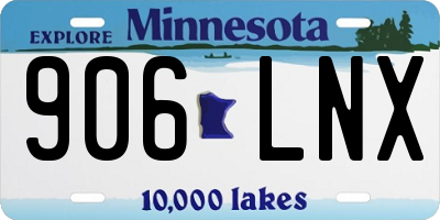 MN license plate 906LNX