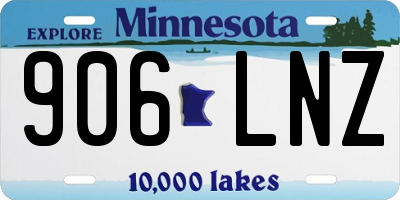 MN license plate 906LNZ