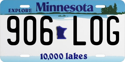 MN license plate 906LOG