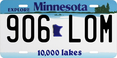 MN license plate 906LOM