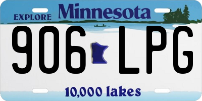 MN license plate 906LPG