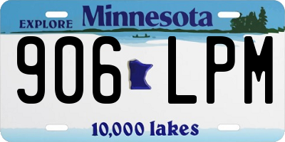 MN license plate 906LPM