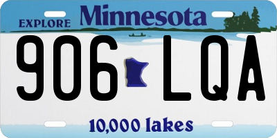 MN license plate 906LQA