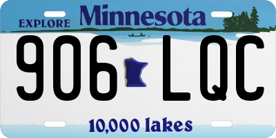 MN license plate 906LQC